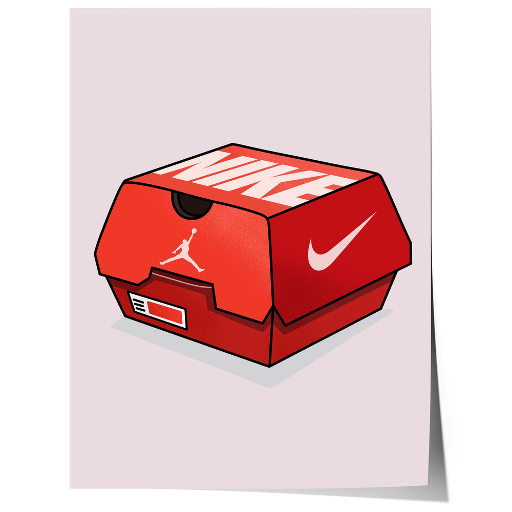 Sneaker Box Illustration Poster · Geschenkidee · Nike Schuhkarton Design · Streetwear Kunst · Moderne Wanddeko · Print ohne Rahmen-0