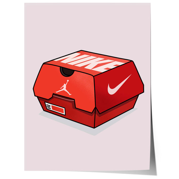 Sneaker Box Illustration Poster · Geschenkidee · Nike Schuhkarton Design · Streetwear Kunst · Moderne Wanddeko · Print ohne Rahmen-0