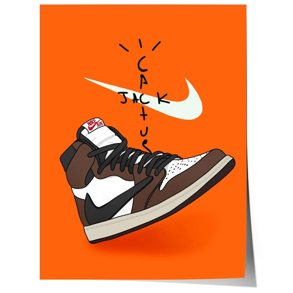 Sneaker Streetwear Illustration Poster · Urban Sneakerhead Art mit Cactus Style Grafik · Moderne Pop Art · Print ohne Rahmen-0